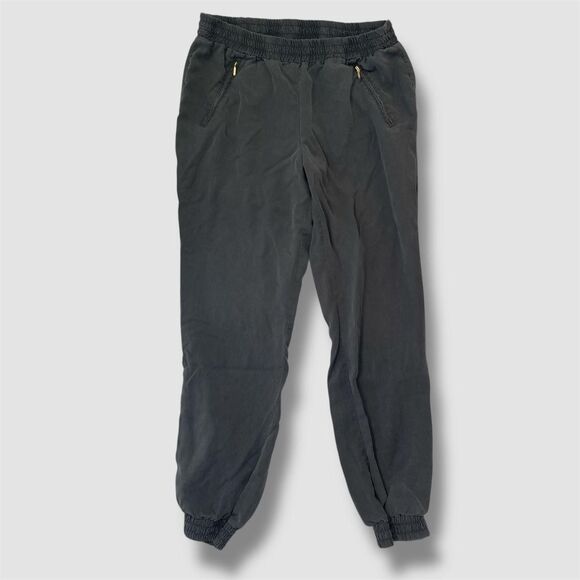 INC Early 2000's Soft Grunge Dark Gray Black Cinched Casual Jogger Pants 12 / L - Picture 1 of 6